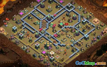 COC Town Hall 14 Base Düzenleri: Ev, Savaş ve Kupa Haritaları #13879