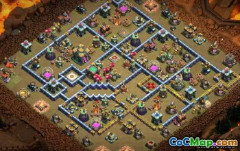 COC Town Hall 14 Base Düzenleri: Ev, Savaş ve Kupa Haritaları #13921