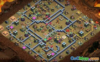 COC Town Hall 14 Base Düzenleri: Ev, Savaş ve Kupa Haritaları #13933