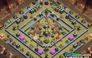 COC Town Hall 14 Base Düzenleri: Ev, Savaş ve Kupa Haritaları #14113
