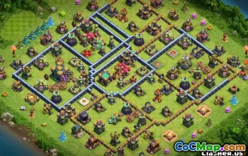 COC Town Hall 14 Base Düzenleri: Ev, Savaş ve Kupa Haritaları #14534