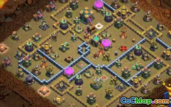 COC Town Hall 14 Base Düzenleri: Ev, Savaş ve Kupa Haritaları #14537