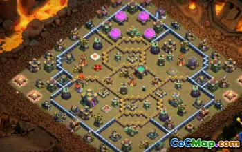 COC Town Hall 14 Base Düzenleri: Ev, Savaş ve Kupa Haritaları #14549