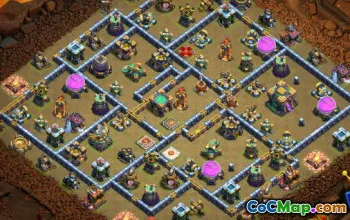 COC Town Hall 14 Base Düzenleri: Ev, Savaş ve Kupa Haritaları #14566