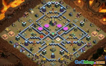 COC Town Hall 14 Base Düzenleri: Ev, Savaş ve Kupa Haritaları #14569