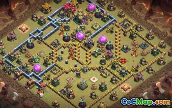 COC Town Hall 14 Base Düzenleri: Ev, Savaş ve Kupa Haritaları #14579