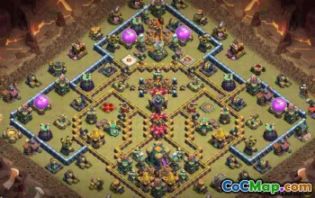 COC Town Hall 14 Base Düzenleri: Ev, Savaş ve Kupa Haritaları #14580