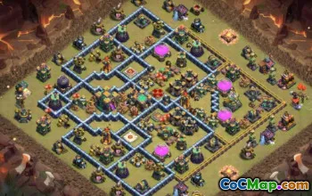 COC Town Hall 14 Base Düzenleri: Ev, Savaş ve Kupa Haritaları #14826