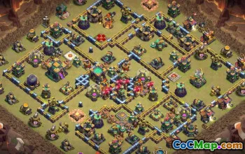 COC Town Hall 14 Base Düzenleri: Ev, Savaş ve Kupa Haritaları #14964