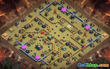COC Town Hall 14 Base Düzenleri: Ev, Savaş ve Kupa Haritaları #15619