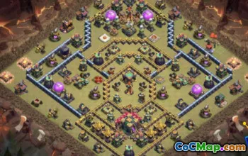 COC Town Hall 14 Base Düzenleri: Ev, Savaş ve Kupa Haritaları #15652