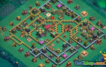 COC Town Hall 14 Base Düzenleri: Ev, Savaş ve Kupa Haritaları #15656