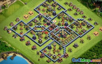 COC Town Hall 14 Base Düzenleri: Ev, Savaş ve Kupa Haritaları #15881