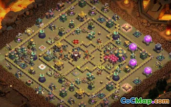 COC Town Hall 14 Base Düzenleri: Ev, Savaş ve Kupa Haritaları #16141