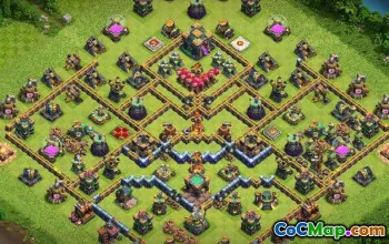 CoC Town Hall 14 Dispositions de base : cartes d'accueil, de guerre et de trophées #16483