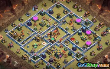 COC Town Hall 14 ბაზის განლაგება და ბმულები სახლისა და ომისთვის #13006