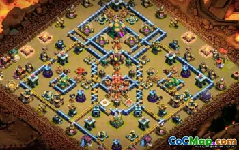 COC Town Hall 14 Layout di base e collegamenti per mappe di guerra #13258