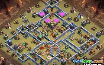 COC市政厅14基本布局和链接 - 家庭与战争地图＃13152
