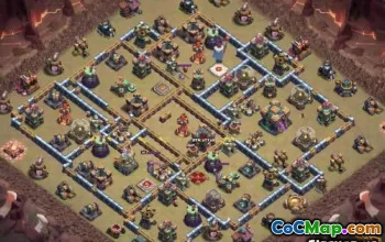 Coc Town Hall 14 Tata Letak Pangkalan: Tautan & Peta untuk Perang & Pertanian #13718