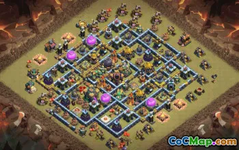 CoC Town Hall 14 Base Layouts & Map Links | Home, War, Trophy & Farming #31831