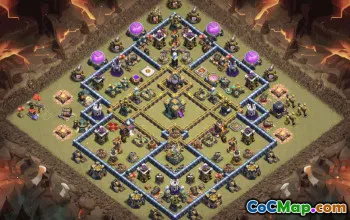 CoC Town Hall 14 Base Layouts & Map Links | Trophy & War Designs #32433