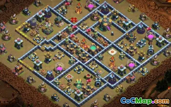 COC Town Hall 14 ბაზის განლაგება და რუქები - ასლი და ბმული #13052