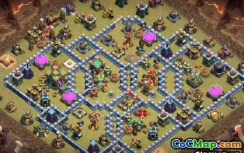 COC Town Hall 14 ბაზის განლაგება და რუქები - დააკოპირეთ ახლავე! #12996