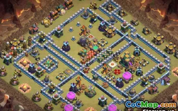 Coc Hall de la ville 14 Mistes de base et cartes - Copiez maintenant! # 13076