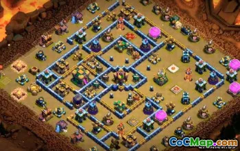 Coc Town Hall 14 Tata Letak & Peta - Salin Sekarang! #13340