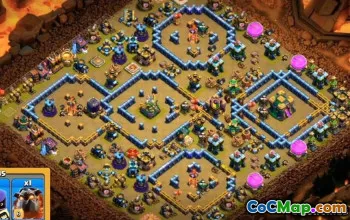 Coc Town Hall 14 Tata Letak & Peta - Salin Sekarang! #13342