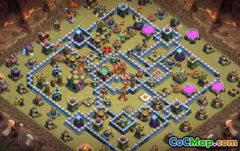 COCタウンホール14ベースレイアウトとホームビレッジ用マップ＃13388