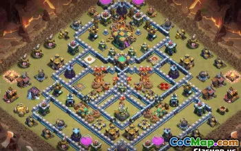Coc Town Hall 14 Layouts & Maps For Home & War #13157