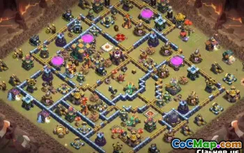 Coc Town Hall 14 Base Layouts & Maps for Home & War #13239