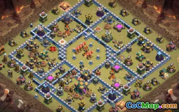 Coc Town Hall 14 Base Layouts & Maps voor Home & War #13404
