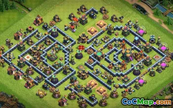 COC radnice 14 Základní rozložení a mapy pro Home & War #13777