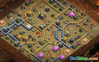 CoC Belediye Hall 14 Base Düzenleri ve Ev ve Savaş için Haritalar #14611