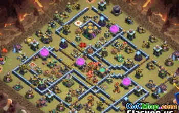 COC Town Hall 14 Base Düzenleri: Ev, Savaş ve Kupa için Haritalar #14117