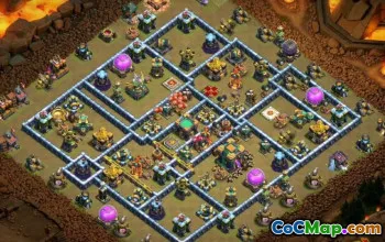 Coc Town Hall 14 Layouts & Maps For War & Home #13113