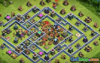 Coc Town Hall 14 Layouts & Maps For War & Home #13126
