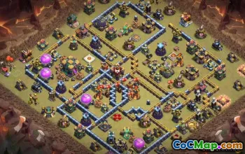 COC市政厅14基本布局：战争与奖杯的地图＃13471