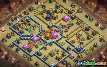 COC Town Hall 14 Base Düzenleri: Savaş ve Kupalar için Haritalar #14416