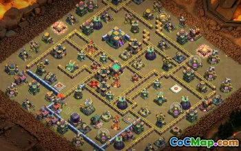 COC Town Hall 14 Base Düzenleri: Savaş ve Kupa için Haritalar #15307