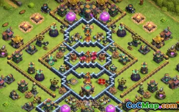 COC Town Hall 14 Base Düzenleri: Savaş ve Kupa Üssü için Haritalar #14415
