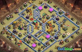 Coc Town Hall 14 Basislayouts & Karten - Heim, Krieg, Trophäe #12868
