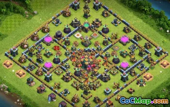 COC Town Hall 14 Baslayouter: Kartor och länkar för jordbruk och troféer #15116