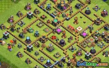 CoC Town Hall 14 Base Layouts & Maps | Trophy & War Defense #31855