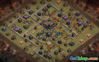 CoC Town Hall 14 Base Layouts & Maps | War, Trophy & Home Village #32284