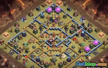 Tòa thị chính Coc 14 Bố cục cơ sở: Bản đồ Trophy & Farming #13535