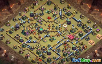 COC Town Hall 14 Base Düzenleri: Kupa, Savaş ve Ev Haritaları #14959