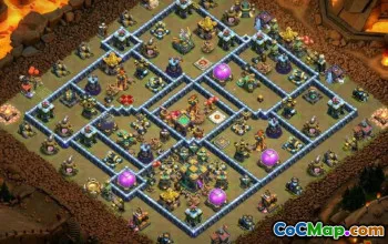 COC Town Hall 14 Baslayouter: Krig, jordbruk och kartor #12917